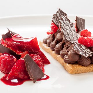 Tartelette fruits rouges et chocolat 70%