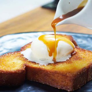 Pain perdu retrouvé au caramel