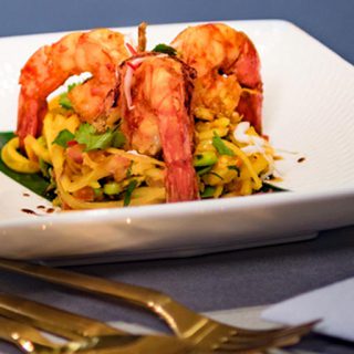 Salade de papaye verte aux gambas